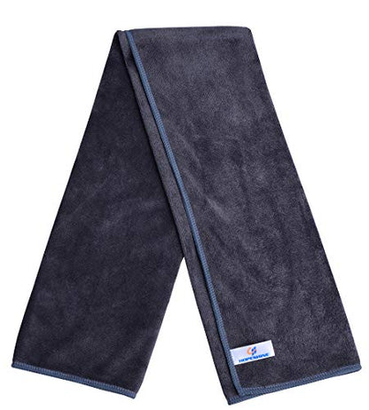 HOPESHINE Gyms Towels for Men & Women Microfiber Exercise Fitness Home Absorbent Sweat Yoga Towels Sports Towels Soft Fast Drying 16inch x32inch 3-Pack - color: Black+grey+army Green