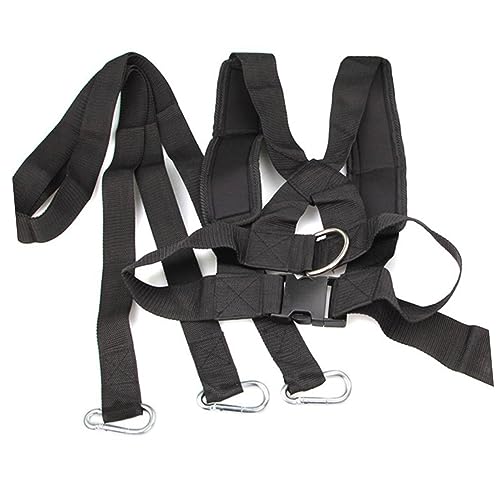 Adjustable Heavy Duty Sled Fitness Harness with Padded Shoulder Strap for Resistance Training and Strength Workouts No-slip Belt System for Running and Endurance Exercises