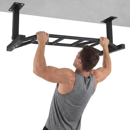 Generic 47 Inch Ceiling Mount Pull Up Bar Heavy Duty Multi-Grip Chin Up Bar Adjustable Height&Supports to 600 Lbs Fitness Trainer Home Gym Equipment