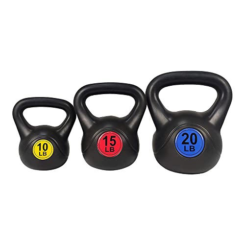 BalanceFrom Wide Grip Kettlebell Exercise Fitness Weight Set
