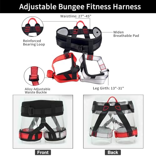 PRIOR FITNESS Bungee Fitness Set Yoga Bungee Cord Rope Resistance Air Dance Rope Exercise Fitness Home Gym Professional Training Equipment - size: XXL(198-220 pounds)