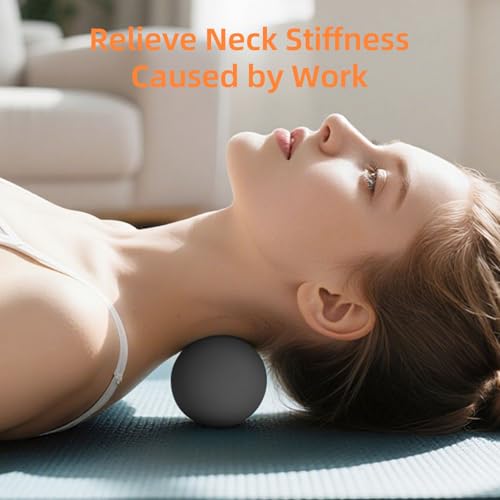 Massage Lacrosse Balls for Myofascial Release, Trigger Point Therapy and Yoga Therapy, Foot Massage Ball to Relieve Plantar Fasciitis Gray - color: Gray