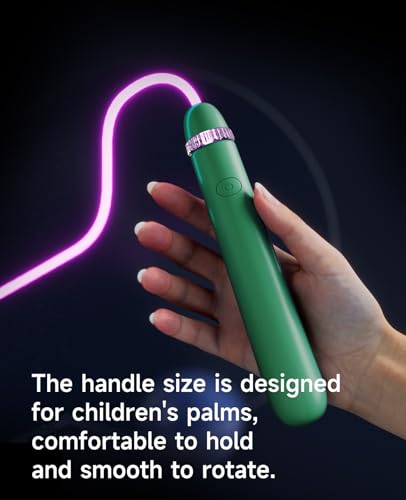 LED Light Up Jump Rope for Kids – Glow, Rechargeable, Exercise - color: Green