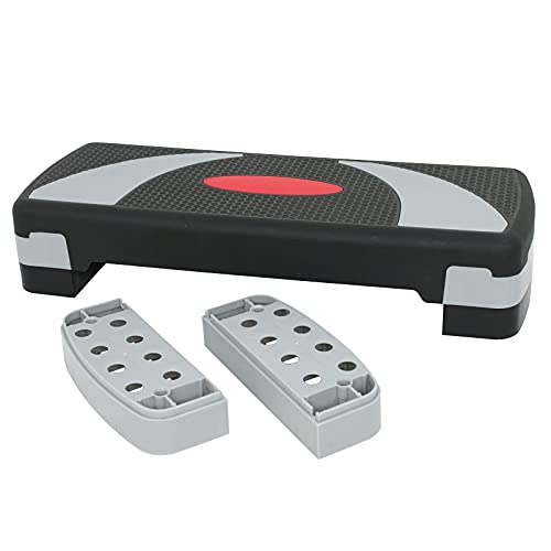 ZENY 31’’ Aerobic Step Platform, Adjustable Exercise Workout Stepper with Stable Risers, Stand Up Steppers for Exercise at Home, Fitness Equipment for Home Gym