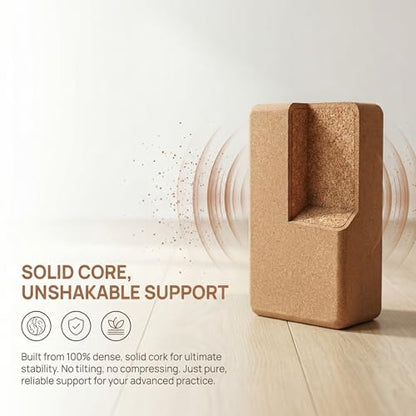 Cork Yoga Blocks,Natural Cork Soft Non-Slip Yoga Blocks for Women| Men