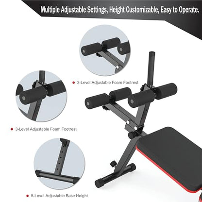Decline & Flat Bench, Foldable, Multi-Gear Adjustment, Full Body Workout, 660 lbs/300 kgs Capacity