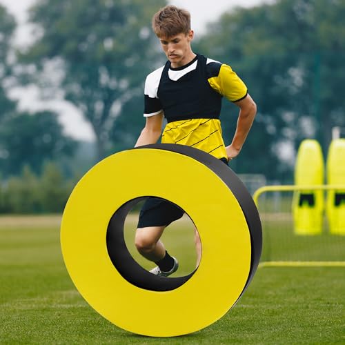 Football Tackle Wheel, Football Tackle Ring for Youth,Football Training Equipment Football Tackle Dummies High Elastic Foam and Waterproof PU Leather for Football Practice - size: D36x8"