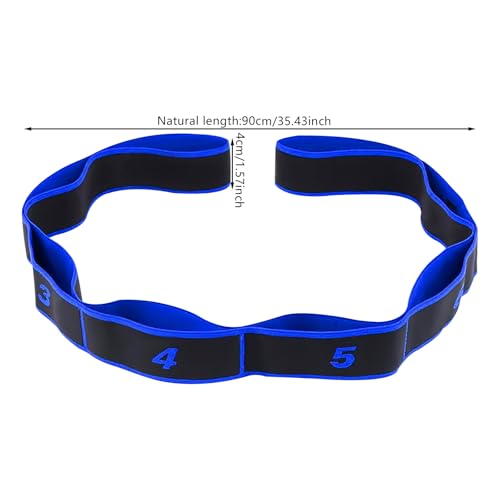 Numbered Tension Band, 8-Segment Multifunction Elastic Yoga Stretch Rope for Leg Strength, Glute Toning, Home Workout Fitness Tension Band for Stretching and Yoga,