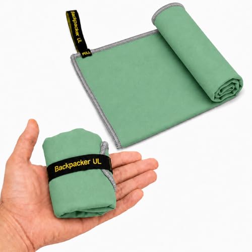 Backpacking Ultralight Quick Dry Microfiber Soft Fast Drying Hand and Face Towel Wash Cloth Camping Yoga Hiking Active Lifestyle Small (Green, Small) - color: Green, size: Small