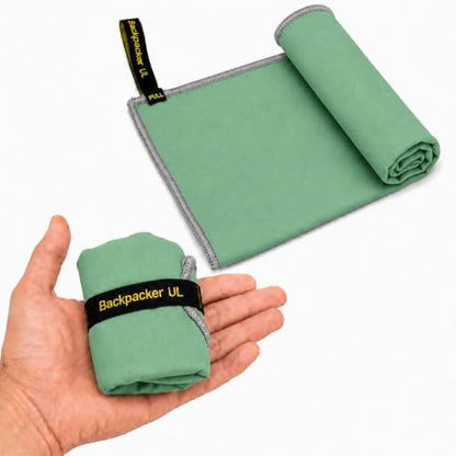 Backpacking Ultralight Quick Dry Microfiber Soft Fast Drying Hand and Face Towel Wash Cloth Camping Yoga Hiking Active Lifestyle Small (Green, Small) - color: Green, size: Small