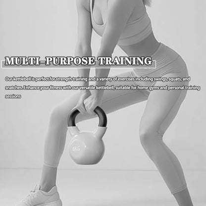 Kettlebell Weights Home Women Fitness Kettle Bells, Gym Solid Cast Iron Dumbbell, Strength Training Equipment, Weight Loss/Muscle Gain(Dark purple-14kg)