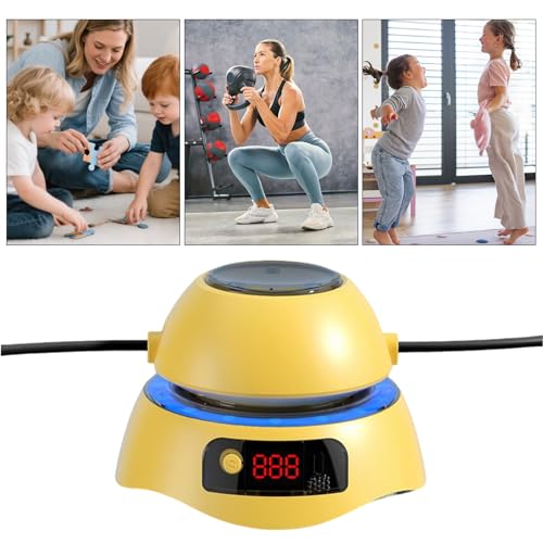 Electric Jump Rope 1-10 Speed Levels Training Jumping Equipment - color: Yellow
