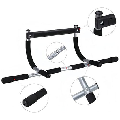 Doorway Pull Up Bar | Heavy-Duty Steel Multi-Function Fitness Chin Up Bar, Max Limit 330 lbs, Fits Standard Door Frames, No-Drill Design for Home Strength Training, Pull-ups and Push-ups