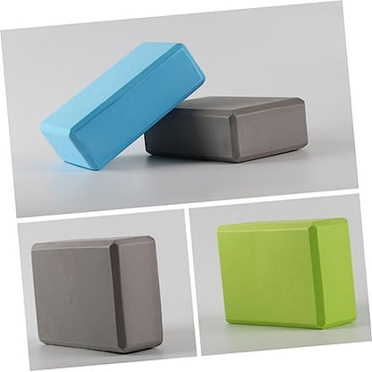TOYANDONA 2pcs High Density Yoga Blocks Skidproof Eco-friendly Eva Yoga Pillow Brick for Balance Stretches Grey