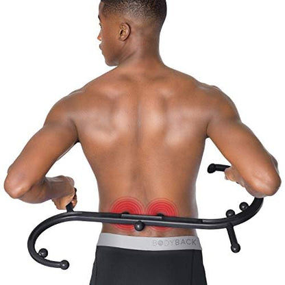 Body Back Buddy - USA Made FSA Eligible - Massage Stick & Buddy Classic Bundle, Trigger Point Massage Tools, Neck and Back Massagers, Massage Cane, Muscle Knot Remover (Black)