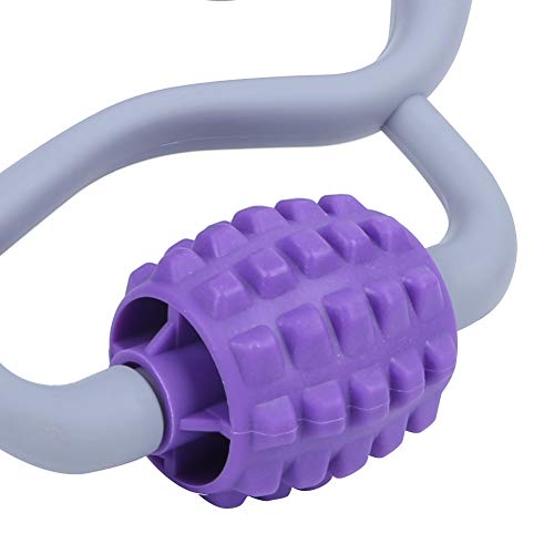 Leg Roller Massager, 360 Degree Muscle Massager with Elastic Bracket and Adjustable Width, for Arms Legs Calves Neck Pain Relief, Dark Purple