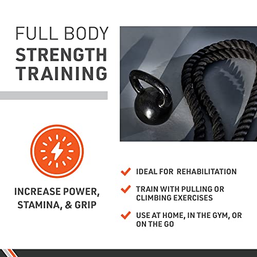 Body Sport Training Rope – Thick Battle Rope for Home or Gym Use, Long Durable Workout Rope – Made with Super-Strong Poly-Twine – Stands Up to Repeated Use Indoors & Outdoors - size: 1.5 in. Diameter x 15 ft. Length
