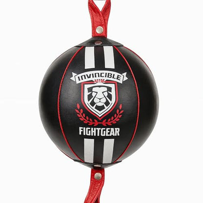 Professional Leather Double End Boxing Bag with Bungee Cords for Boxing, MMA, Muay Thai, Fitness Speed Dodge Reflex Ball, Floor to Ceiling Training, 5 Inch - size: 5 Inch