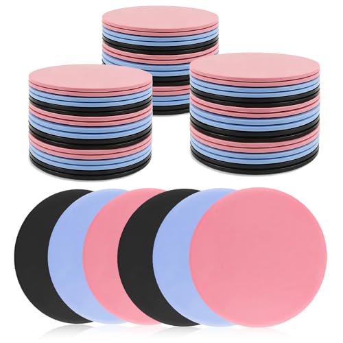 60 Pcs Bulk Core Sliders for Working Out, Dual Sided Gliding Workout Discs, Core Strength & Abdominal Exercise Sliders for Carpet, Hardwood Floors, Home Gym Group Training