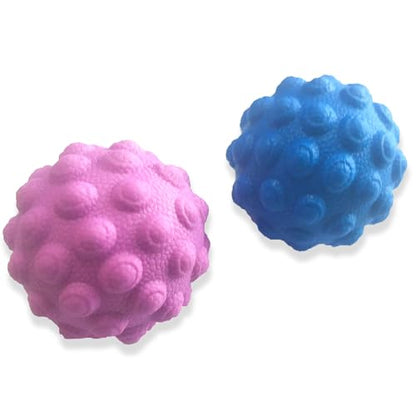 Massage Lacrosse Balls - Deep Tissue Massage Ball for Exercise & Recovery, Myofascial Release, Trigger Point Therapy, Muscle Knots, Yoga Therapy, Set of 2 (Blue) - color: Blue