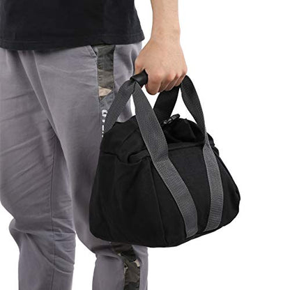 Canvas Weightlifting Training Sandbag, Fitness Sandbag with Comfortable Handle, Wear - Resistant Filled Load Bag for Home Gym and Travel Workouts, Gray