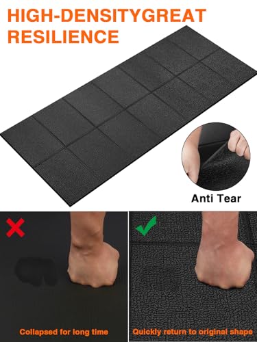 Treadmill Mat 55"x25", WERCHO Foldable Walking Pad Mat for Carpet Hardwood Floors 6mm Heavy-Duty Exercise Equipment Mat for Treadmil Pad,Spin Bike, Elliptical Trainer, Home, Gym - size: 55"L x 25"W x 0.2"Th