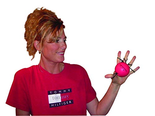 Handmaster Plus Physical Therapy Hand Exerciser - Forearm Exerciser with Stress Relief Ball - Hand Therapy Balls for Exercise, Training - Finger Exerciser & Strengthener - Medium Tension, Red - style: Medium Tension