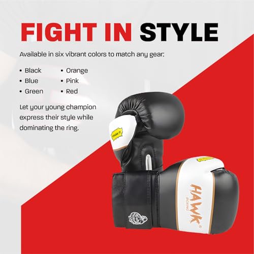 Kids Boxing Gloves for Kids Children Youth Punching Bag Kickboxing Muay Thai Mitts MMA Training Sparring Gloves - color: Black, size: 4 oz