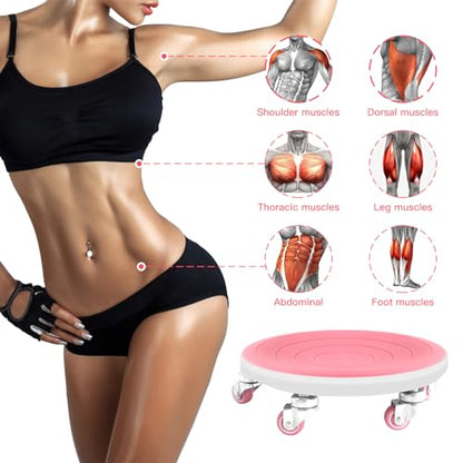 6 Caster Ab Roller, Ab Exercise Equipment with Knee Pads, Ab Roller Wheel for Core Exercise, Abdominal Strength Training for Home Gym, 360° Silent Ab Workout Equipment