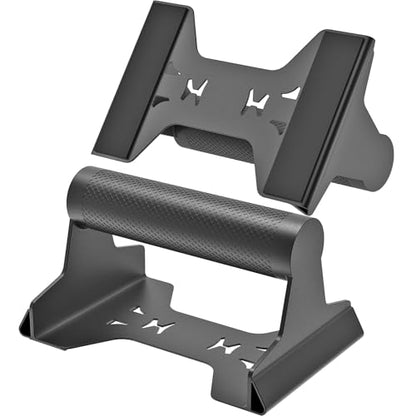 SELEWARE Wood Push Up Bars Steel Calisthenic Parallette Bars Handstand Bars - color: C: Steel Knurled Grip (7.3"L x 4"H)