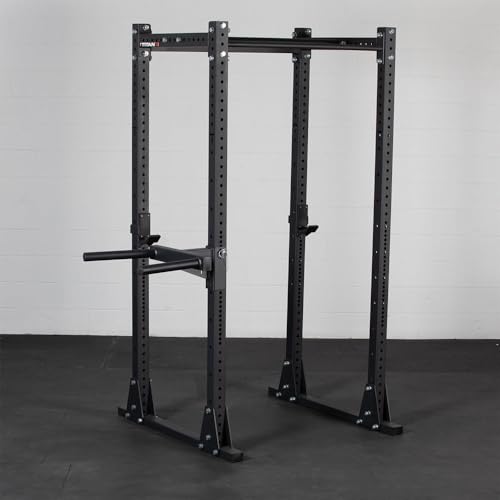 Titan Fitness Y-Dip Bar Fits X-3 Series Power Racks, Rack Mounted Dip Attachment, 550 LB Capacity, Dip Bar Station for Tricep Dips, Bodyweight Training, Calisthenics, Squat Rack