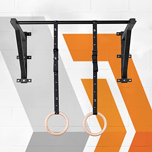 METIS Wooden Gym Rings [Pair] - Gymnastics Equipment for Calisthenics & Crossfit | Pair of Wooden Rings for Home Gym Equipment | Olympic Gymnastics Rings