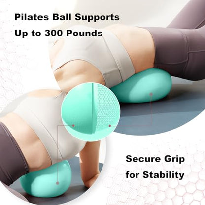 Exercise Ball for Workouts, 9 Inch Pilates Ball Anti-Burst and Slip Resistant Yoga Ball for Gym Fitness and Physical Therapy - color: Green 25cm