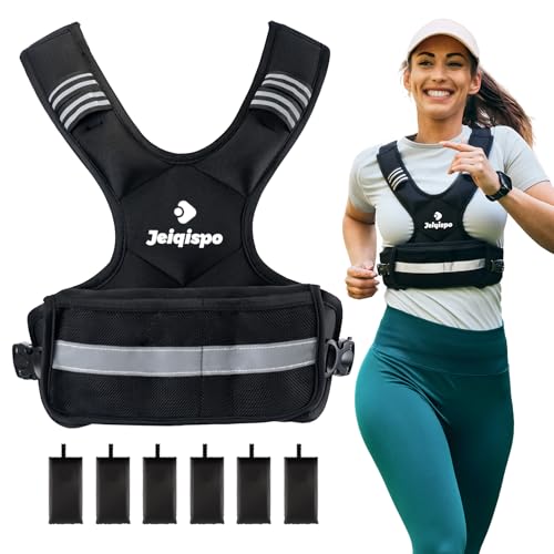 Adjustable Weighted Vest for Men and Women 4-10lb/11-20lb/20-32lb Vest with 6 Ironsand Weights, Adjustable Body Weight Vest Exercise Set for Strength Training,Cardio,Running, Walking - color: balck, size: 4-10lb
