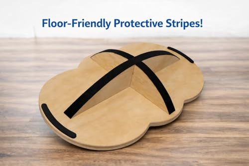 Wooden Balance Board for Kids, 360 Rotation Wobble Board for Balance and Core Training
