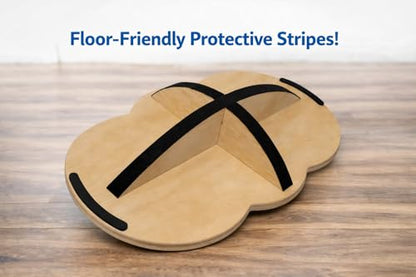 Wooden Balance Board for Kids, 360 Rotation Wobble Board for Balance and Core Training