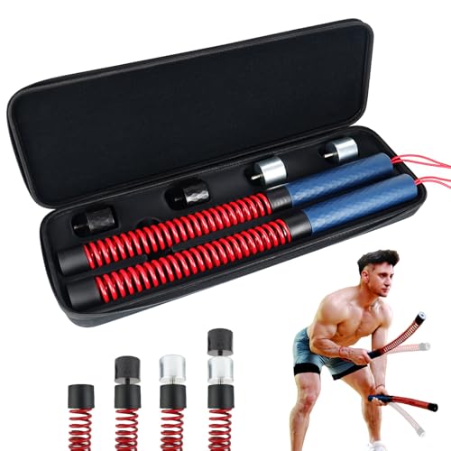 Upgraded Ropeless Battle Ropes for Home Gym, Four Adjustable Weight Levels, Weighted Workout Ropes for HIIT, Cardio and Strength Training Fitness Equipment