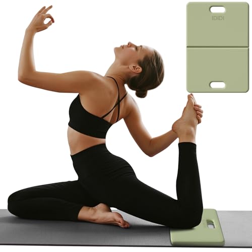 Foldable Exercise Pad Extra Thick 1.2" x 14" x 24" - color: Deep green+Black
