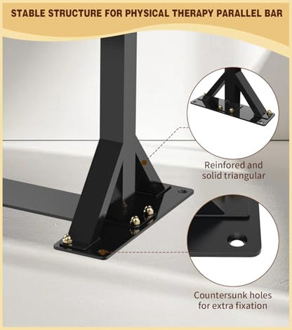 Physical Therapy Parallel Bars - Adjustable Height and Width