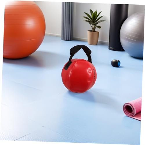 UKCOCO Weighted Training Sandbag 30x30cm Red – Portable Sandbag for Home Strength Training, Workout Kettlebell Alternative with Handle