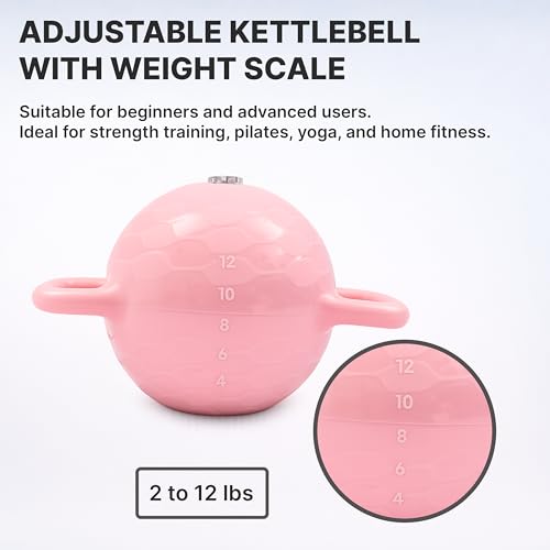 Water-Filled Adjustable Kettlebell, 2-12 lb, Dual Handle Weight for Women