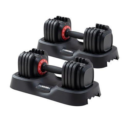 Shaking Weight Adjustable Dumbbell Set 22-66 lbs, 5LB Pink & 25LB Black for Men & Women, Home Gym Equipment, Full Body Workout, Arm Training, Non-slip Noiseless Dumbbells