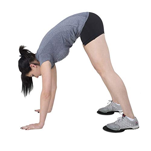 Synergee Core Sliders. Dual Sided Use on Carpet or Hardwood Floors. Abdominal Exercise Equipment