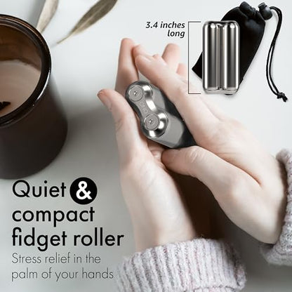 ONO Roller - Handheld Fidget Toy for Adults | Help Relieve Stress, Anxiety, Tension | Promotes Focus, Clarity | Compact, Portable Design (Natural, Full Size - Stainless Steel) - size: Full Size, style: Stainless Steel - Natural