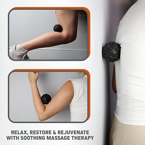 Vibrating Massage Ball, Silicone Recovery Roller with 2 Massage Speeds, Textured Massager Ball for Muscles and Tissues, Post-Workout Recovery Device, Battery Operated and Easy to Clean