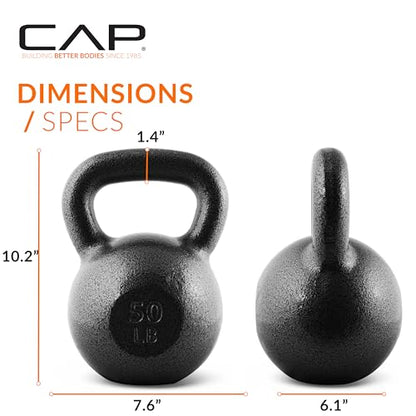 CAP Barbell Cast Iron Kettlebell - Singles and Sets, Multiple Weight Choices