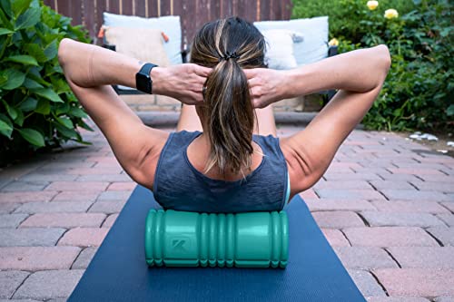 TriggerPoint Grid 1.0 Foam Roller - 13" Multi-Density Massage Roller for Deep Tissue & Muscle Recovery - Relieves Tight, Sore Muscles & Kinks, Improves Mobility & Circulation - Targets Key Body Parts - color: Teal