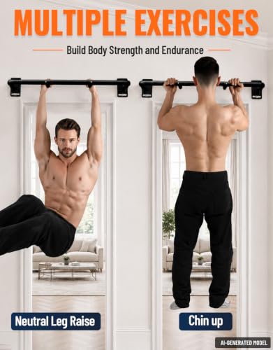 Fitarc Joist Mount Pull Up Bar, Wall Mount Pull Up Bar for Home Gym - color: Wall Mounted for 7-8ft Beams, 32in Span Studs