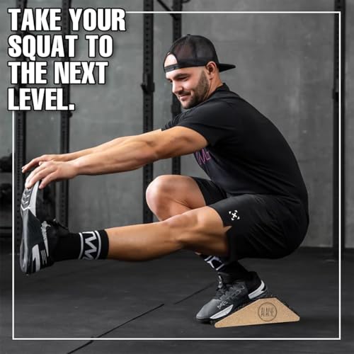 Squat Wedge Blocks (Set of 2) – Non-Slip Slant Boards for Lower Body Workouts Ankle and Calf Stretching - Yoga Blocks, Designed to Elevate Heels and Squat Support - Includes Carry Bag