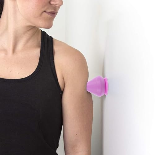 Beavorty 1Pcs Mountable Massage Ball Trigger Point Cone Massage Ball with Suction Cup Massager Wall Ball Massager Deep Tissue Massage Tool for Back Foot Neck Plantar Fasciiti-s Purple